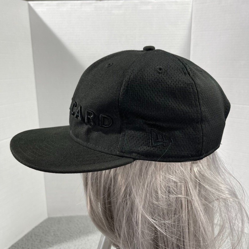 Visa Hat Cap Snapback Black Black Card New Era Flat Brim Mens Streetwear Rare